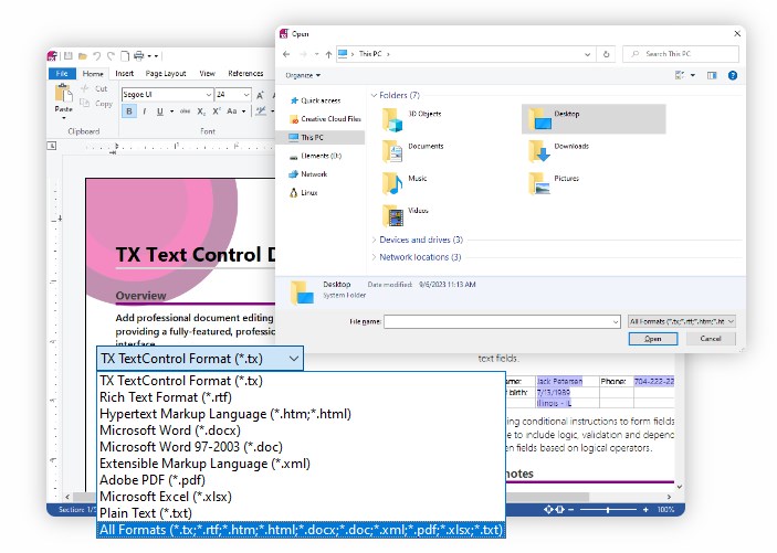 类MS Word 的文档处理控件TX Text Control x32 新版本抢先看！