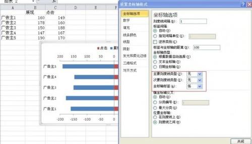 excel2010双向条形图制作