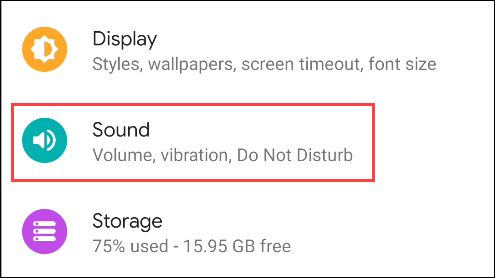 Tap "Sound."