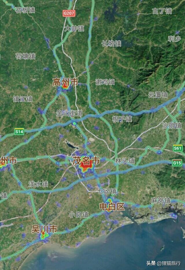 蓝色三角_广东沿海城市热力图比较,粤东粤西与珠三角差距巨大