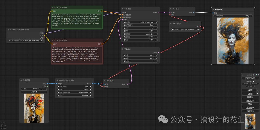 Stable Diffusion ComfyUI 基础教程（四）图生图流程及 derfuu 插件_comfyui怎么导入基础生图模型-CSDN博客