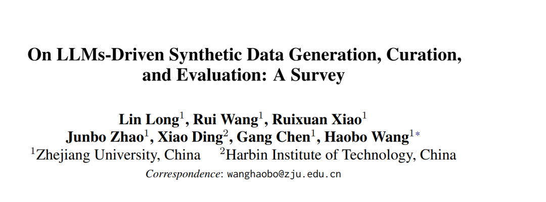 基于<span style='color:red;'>大</span>语言模型（LLM）<span style='color:red;'>的</span>合成<span style='color:red;'>数据</span>生成、策<span style='color:red;'>展</span>和评估<span style='color:red;'>的</span>综述