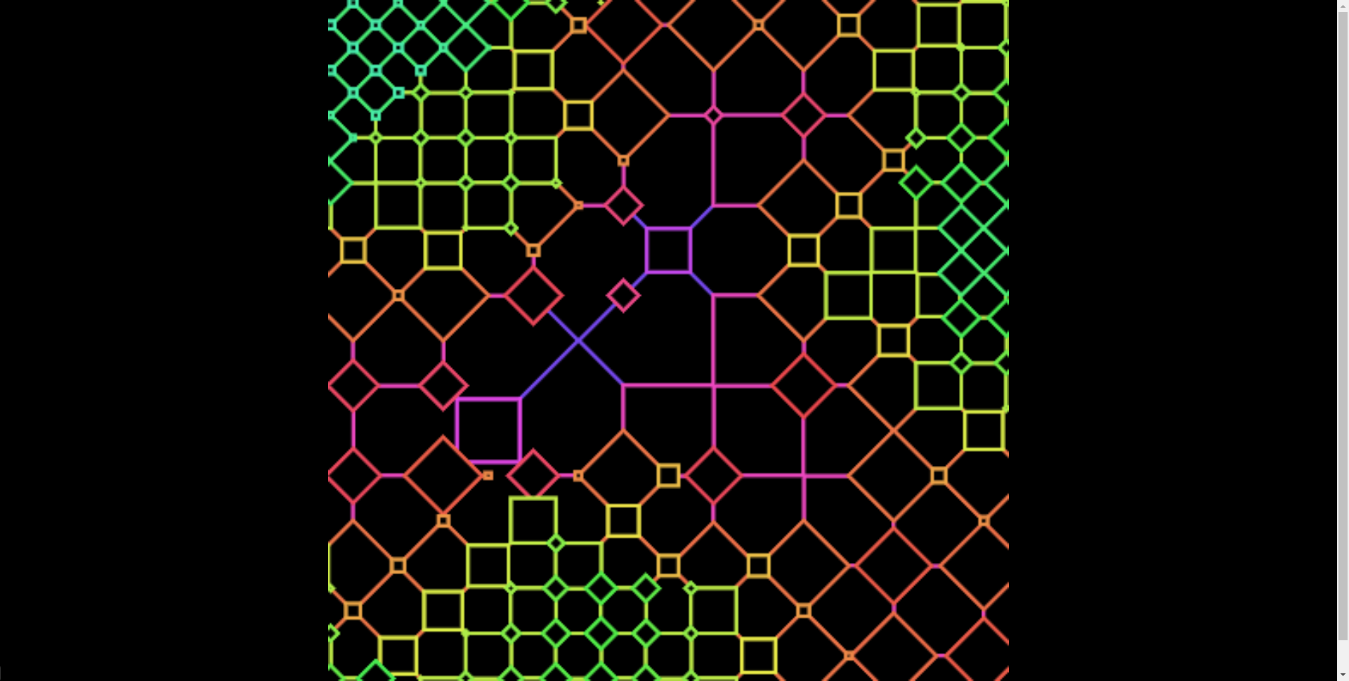 canvas实现的几何图形密集变化动画html页面源码