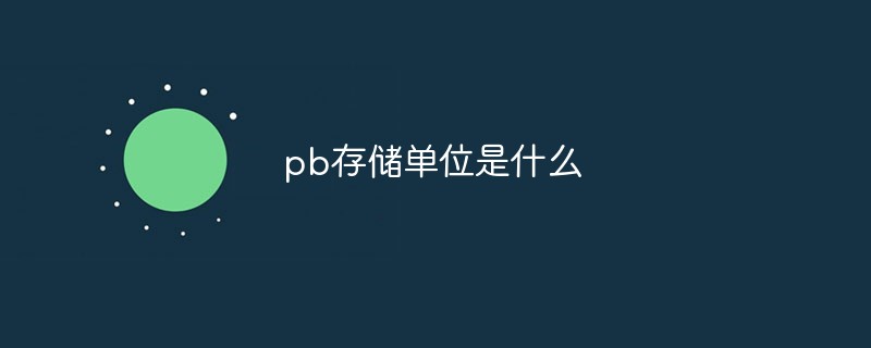 计算机存储容量的基本单位pb,pb存储单位是什么