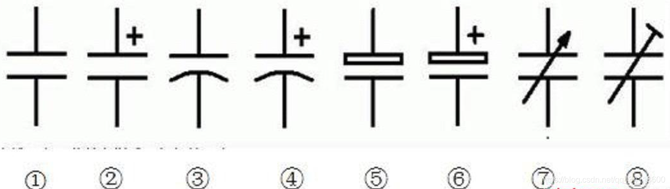 电解电容器的电工符号图片