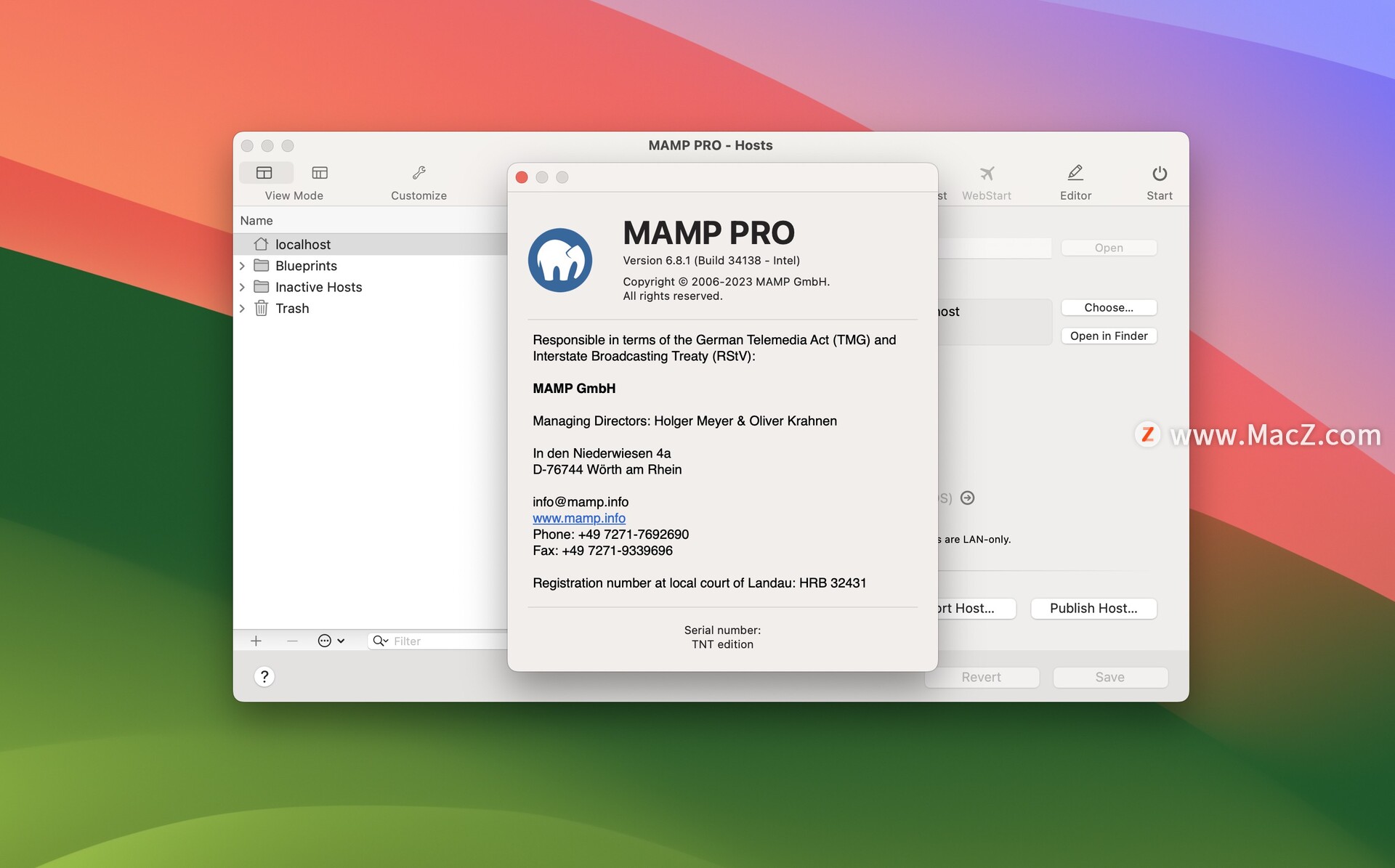 MAMP Pro v6.8.1(PHP/MySQL开发环境)