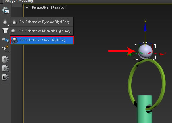 Set to Selected as Static Rigid Body