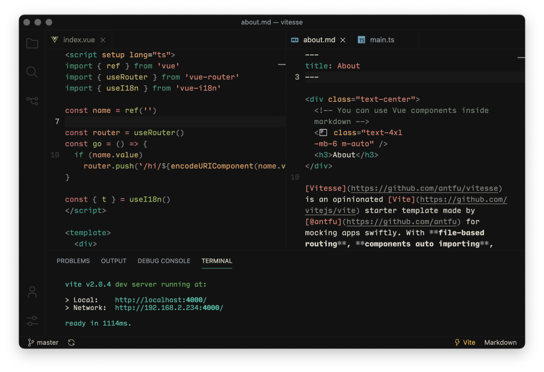 我从事这个>主题>的工作是因为我喜欢偏蓝的深色背景,并且需要一个小