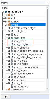 图 3.8 sf 工程添加 btm 相关 files