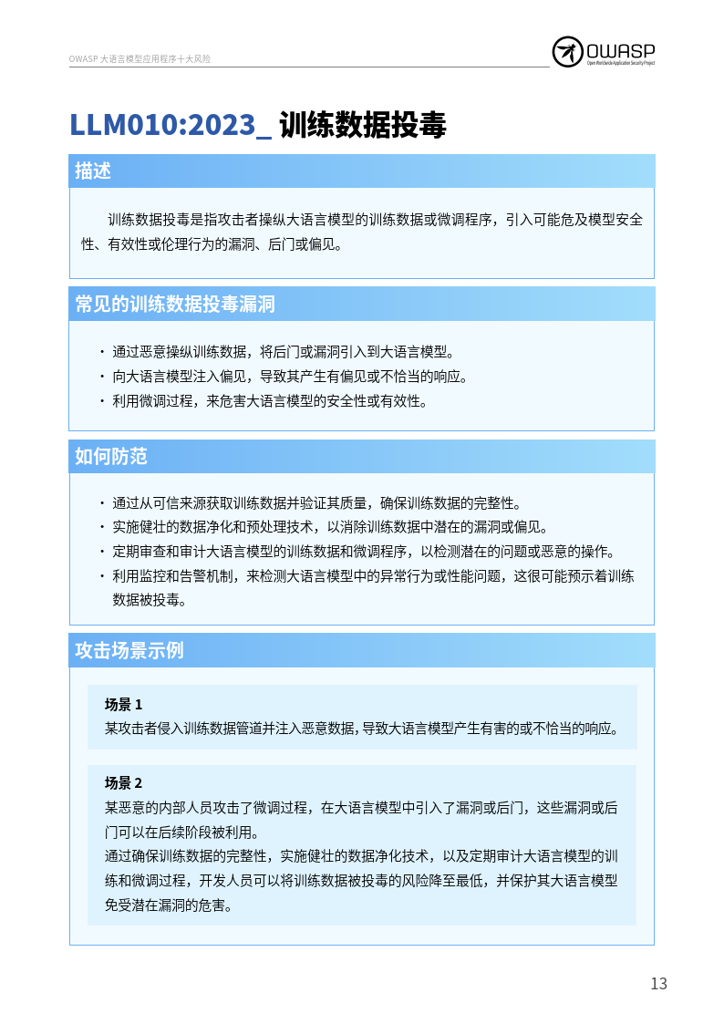 AI大模型专题：OWASP大语言模型应用程序十大风险V1.0