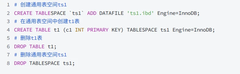 【mysql进阶】4-7. 通用表空间