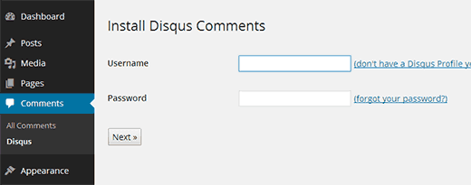 Login with your Disqus account