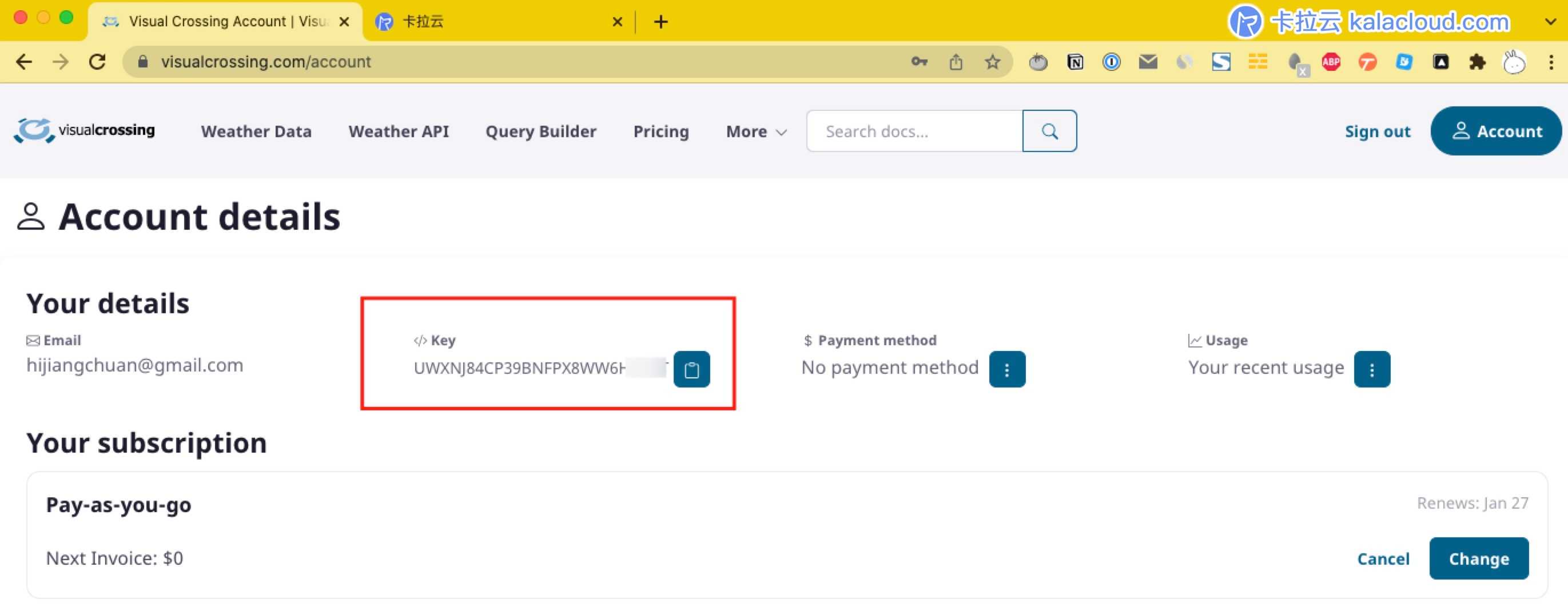 Visual Crossing API