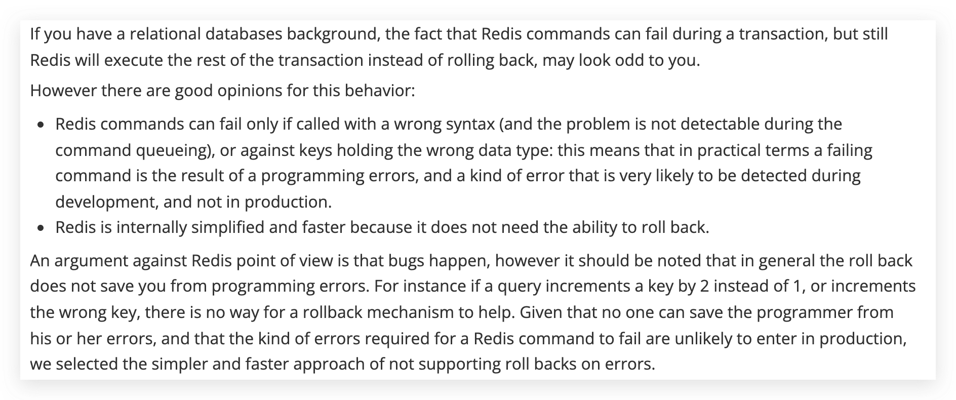 说说 Redis 事务