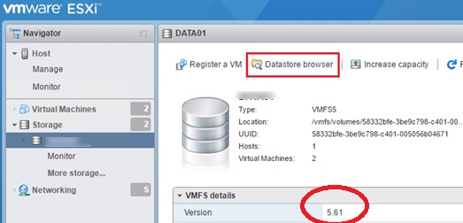 vmfs 数据存储浏览器