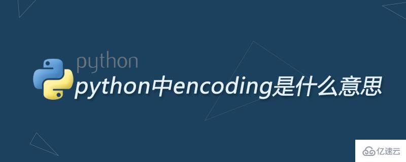 python encoding是什么_python中encoding什么意思