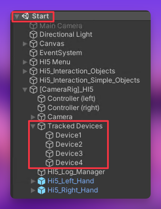 Start Tracked Devices