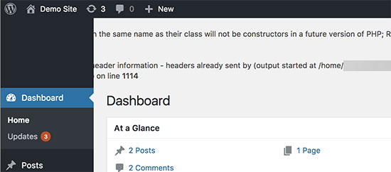 WordPress debug mode WordPress debug mode