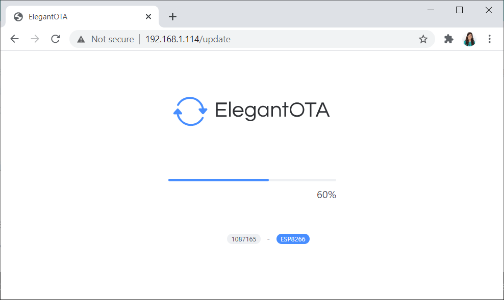 ESP8266 更新新固件 Elegant OTA