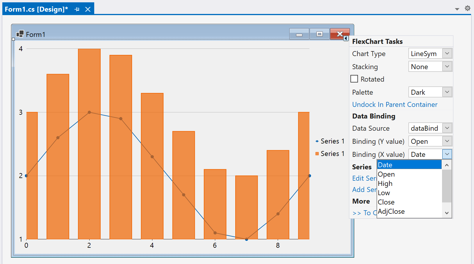 FlexChart for WinForms Design-Time Enhancements