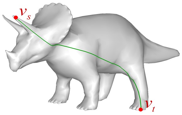 shorteset-path-on-mesh