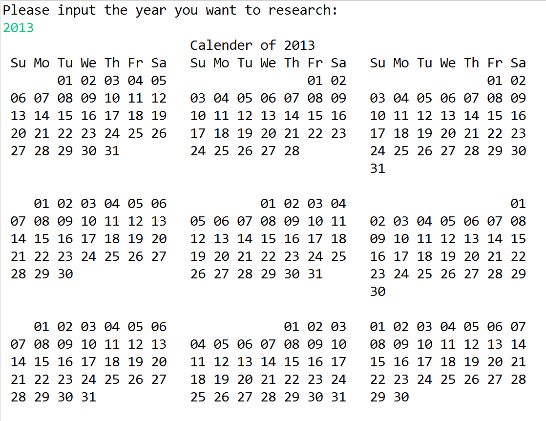 java日历表java简易日历表