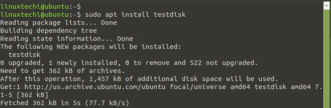 install-testdisk-ubuntu-linux