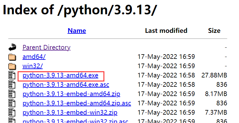 下载Python安装包