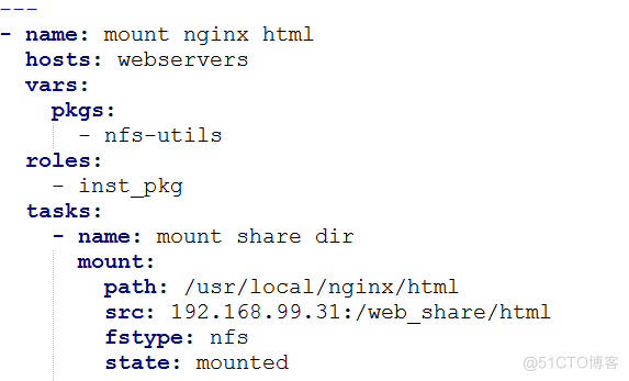 Ansible自动化部署mysql+web高可用集群+nfs存储共享_服务器集群_15