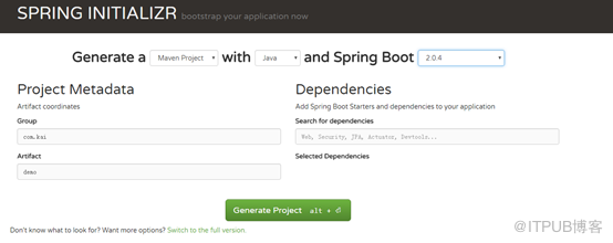 pom添加mysql依赖tomcat崩溃_Spring Boot + Mybatis + Spring MVC环境配置（一） ：Spring Boot初始化，依赖添加...