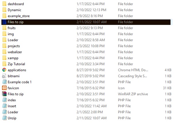 Unzip compressed files