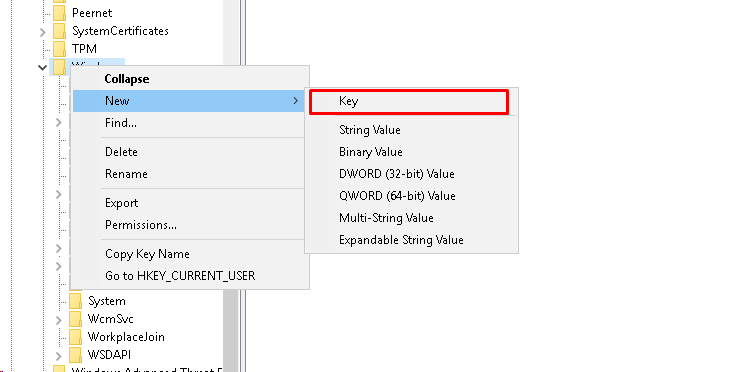 Create Windows Search Registry