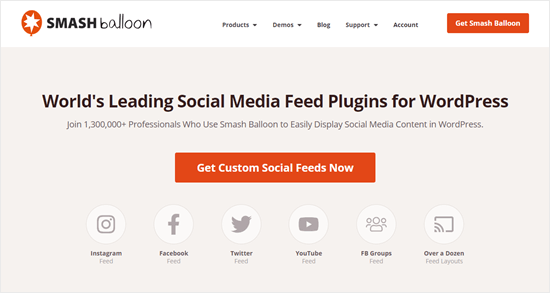 The Smash Balloon website The Smash Balloon website