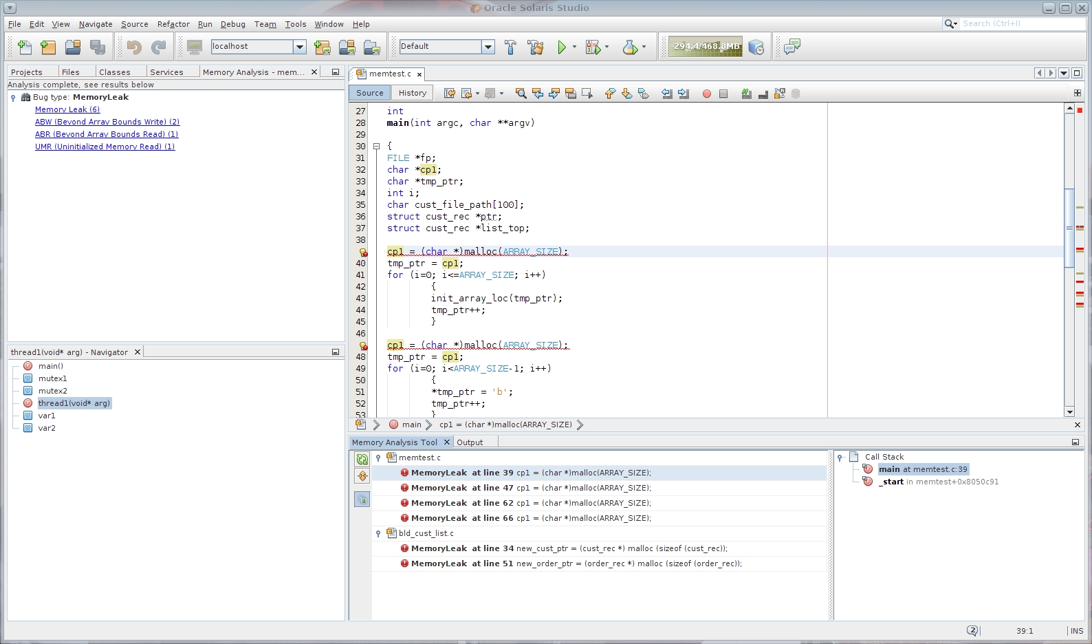 oracle 内存分析工具,IDE 中的分析工具