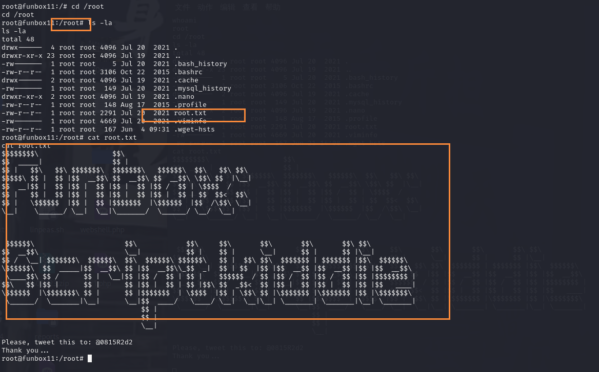 vulnhub靶场之FunBox-11