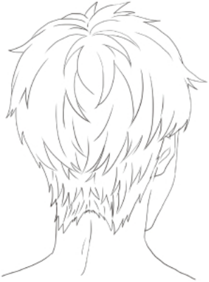 绘画教程二次元男生头发的画法