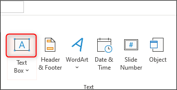 Text box option in powerpoint