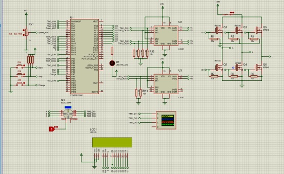 ucosii+STM32 BLDC电机控制器设计 附源程序Proteus仿真