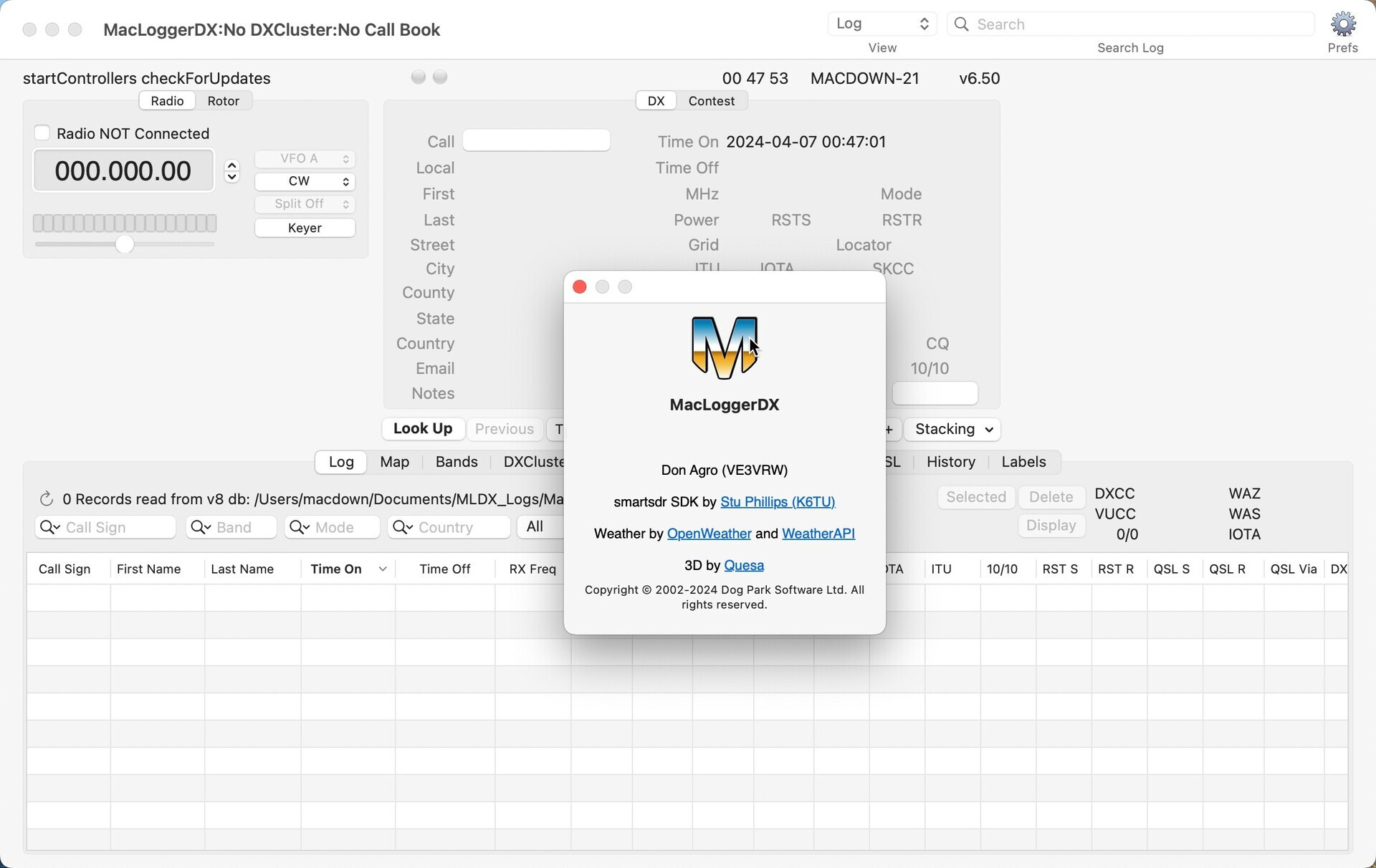 MacLoggerDX for Mac v6.50 - 无线电接收管理器