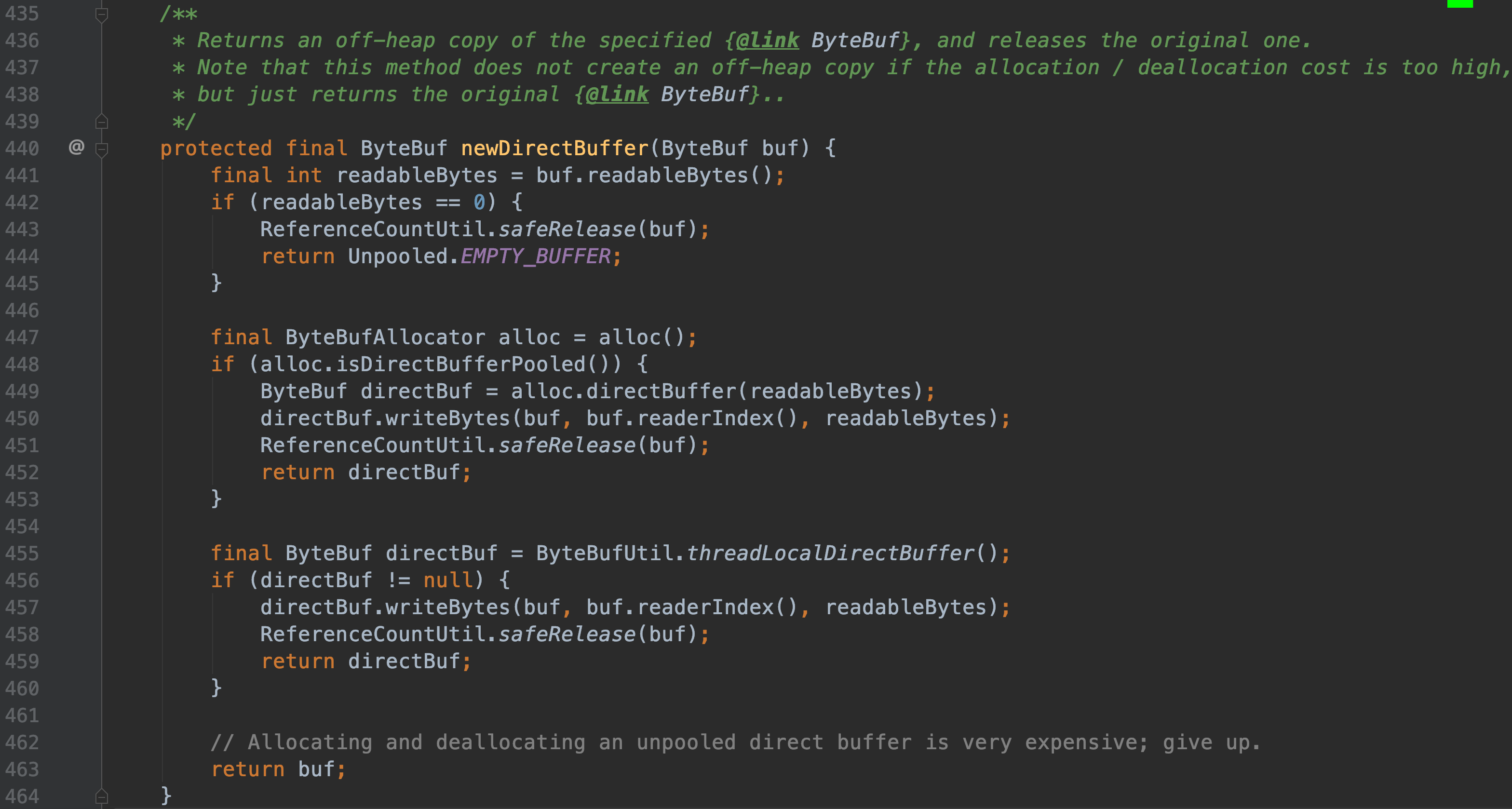 AbstractNioChannel#newDirectBuffer