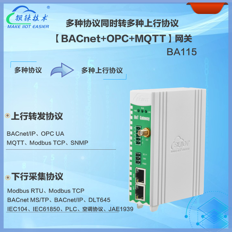 【智能楼宇秘籍】一网关多协议无缝对接BACnet+OPC+MQTT