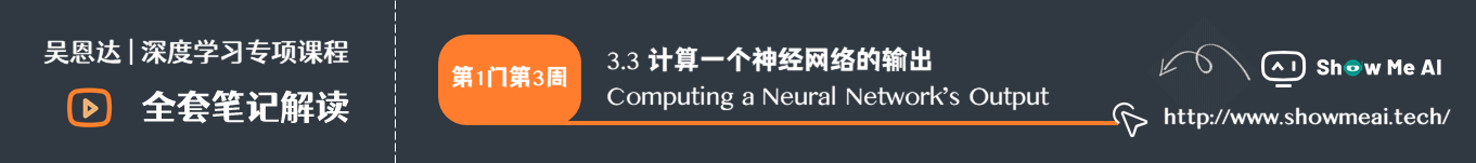 计算一个神经网络的输出 Computing a Neural Network's Output