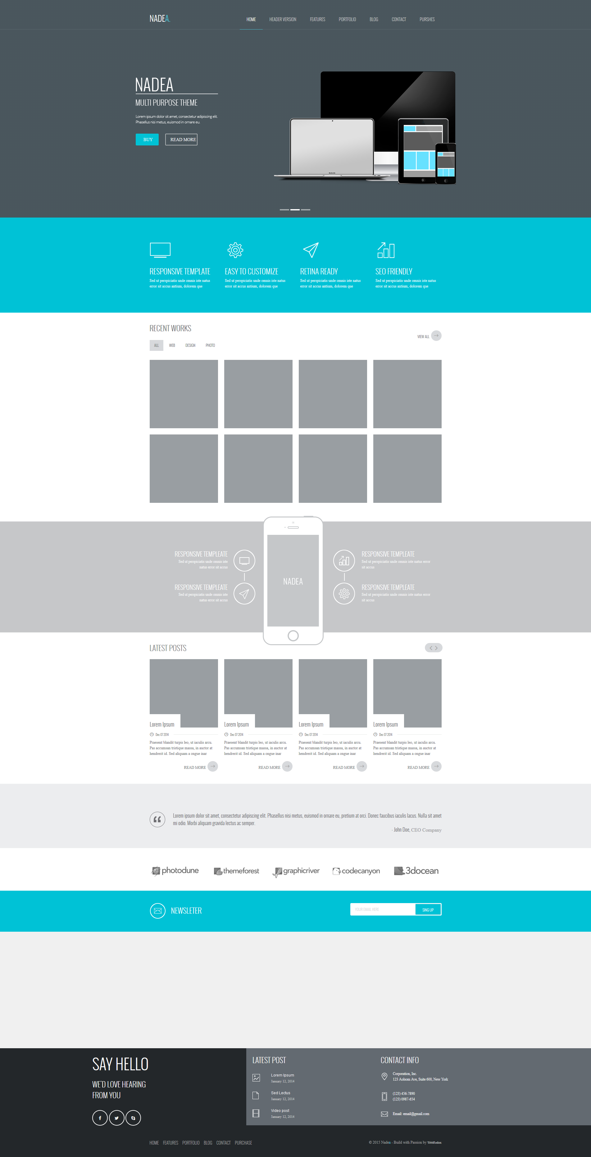 响应式html5模板代码,响应式多用途HTML5模板