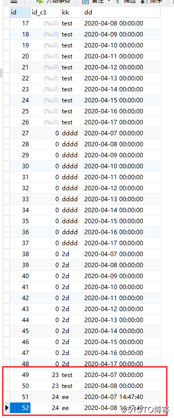 mysql运算结果放入表中_MySQL表1新增数据，计算开始、结束日期之间所有时间，插入到表2中...