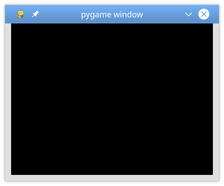 一个空的但持久的 pygame 窗口