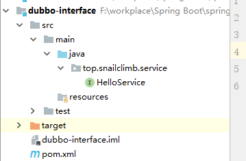 dubbo-interface项目结构