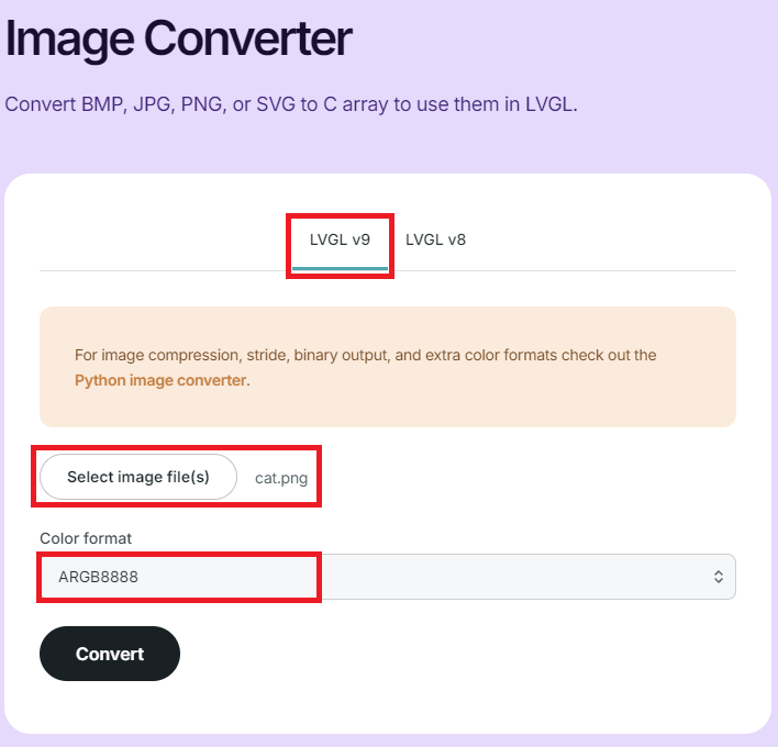 LVGL Image Converter