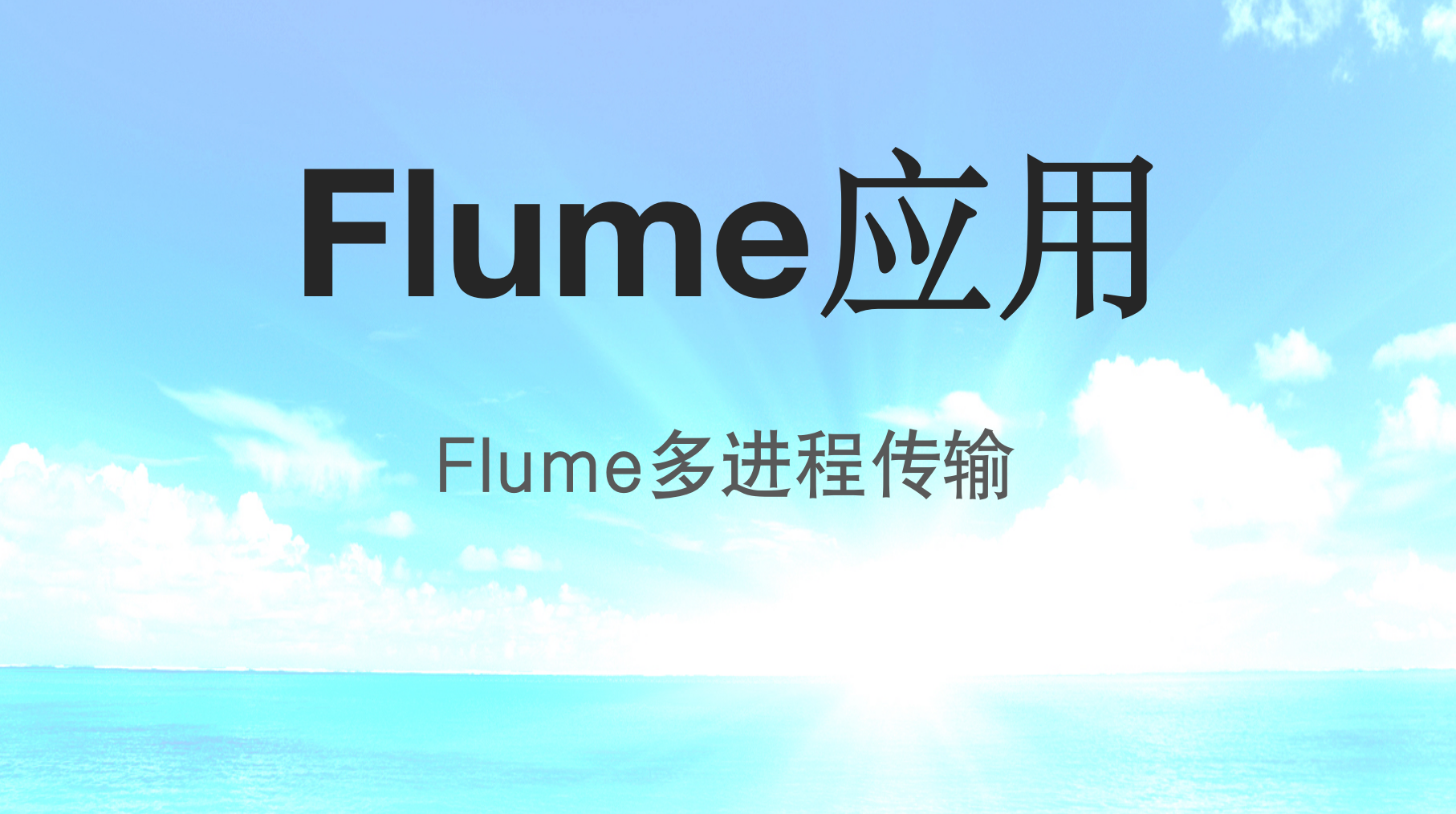 Flume<span style='color:red;'>多</span>进程<span style='color:red;'>传输</span>