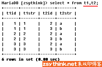 mysql/mariadb知识点总结（16）：select语句总结之三：多表查询