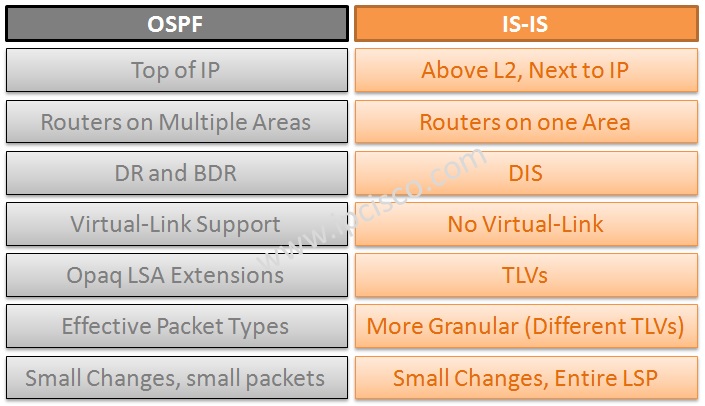 IS-IS Protocol versus OSPF Protocol